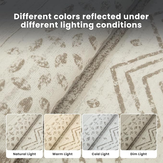Washable Rugs 8x10 Area Rugs for Living Room- Large Moroccan Rugs for Bedroom - Image 6