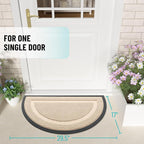 OLANLY Half Circle Door Mat Indoor Outdoor Entrance Welcome, Waterproof - Image 2