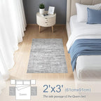 DMOYEST 2x3 Entryway Area Rug: Washable Neutral Modern Abstract Small Rug - Image 2