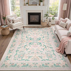DCX 6x9 Pink Rug, Floral Rug for Girl’s Bedroom, Cute Soft Low Pile Non Slip - Image 7
