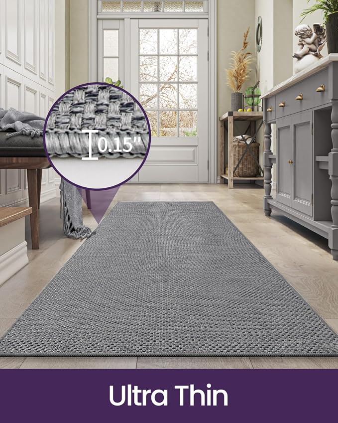 DEXI Hallway Runner Rug 2'4"x10', Non Slip Rubber Backed Runners Carpet - Image 4