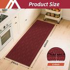 COSY HOMEER-Kitchen-Rugs-Non-Slip-Washable 24"x60" Absorbent Kitchen Runner - Image 2