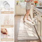 KIMODE Anti Fatigue Kitchen Mats 24"x71", Boho Abstract Kitchen Runner Rugs - Image 6