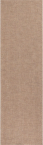 CAMILSON Indoor and Outdoor Runner Rug Natural Solid Boho Woven Design - Image 3