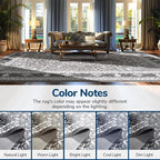 Lessymo 6x9 Bedroom Area Rugs- Machine Washable Area Rugs, Super Soft Faux-Wool - Image 9
