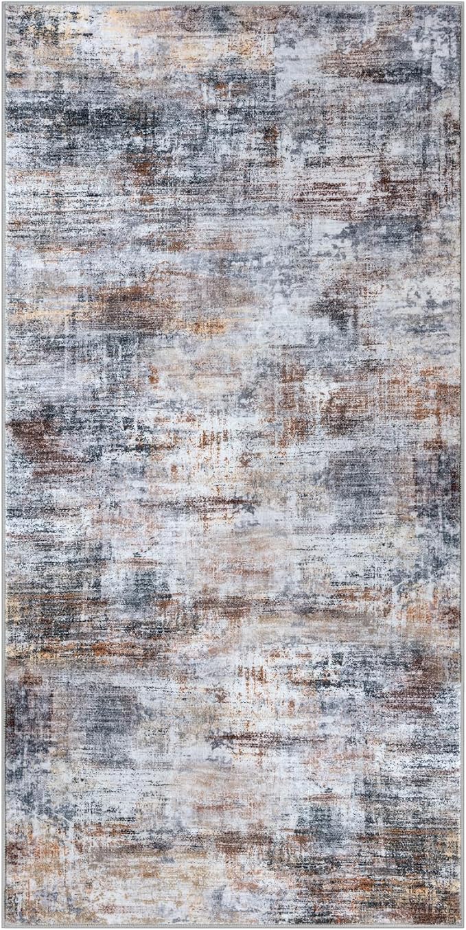 IOHOUZE Abstract Runner Rug 2x4 Ft Entryway Rugs Washable Door Mat Indoor - Image 9