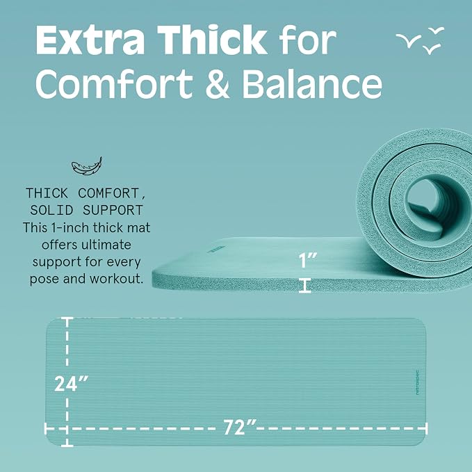 Retrospec Solana Yoga Mat 1" Thick w/Nylon Strap - Image 3