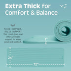 Retrospec Solana Yoga Mat 1" Thick w/Nylon Strap - Image 3