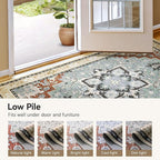 Lofus 6x9 Area Rugs for Living Room, Floral Washable Area Rug for Bedroom - Image 7