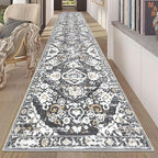 HEBE Hallway Runner Rug 2'8''x14' Washable Vintage Distressed Area Rugs Non by HEBE