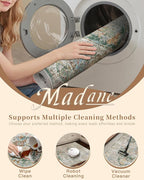 Madane Washable Area Rug 2x3, Small Entryway Rug Non-Slip Vintage Door Mat - Image 8
