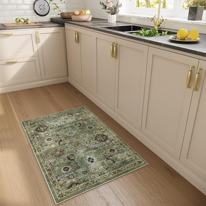 Machine Washable Small Rugs for Kitchen: Door Mat Indoor Entrance 2x3 Throw Rug - Image 4