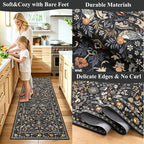 HEBE Washable Hallway Runner Rug 2'x 6' Non Slip Kitchen Rugs Runner, Low Pile - Image 5