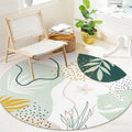 Lahome Boho Round Rugs - 4Ft Washable Non-Slip Small Round Area Rug Throw Soft by Lahome