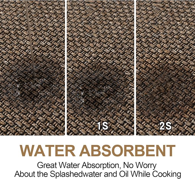 SUMLANS Fan Shaped Kitchen Mat 1 PCS, Cushioned Non Slip Rugs - Image 4