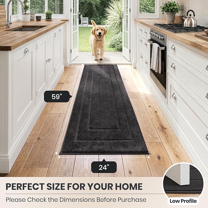 PURRUGS Dirt Trapping Door Mat 24" x 59", Non-Slip/Skid Machine Washable - Image 8