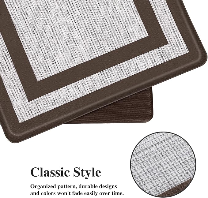 Mattitude Kitchen Mats Set of 2 Cushioned 0.47 inch Thick Rugs Non-Skid - Image 3