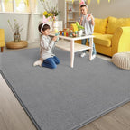 Pettop 6x9 ft Grey Area Rugs for Bedroom Living Room, Washable Memory Foam - Image 5