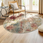 RELEANY Washable Area Rugs 4ft Non-Slip Modern Abstract Soft by RELEANY