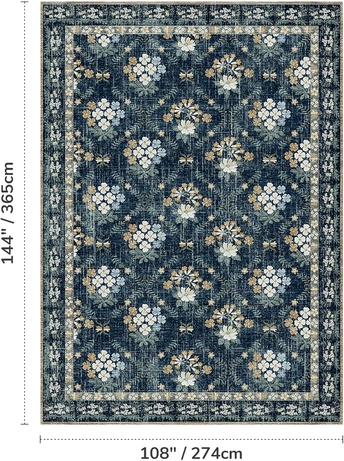 Lessymo Large Area Rugs 9x12 for Living Room, Soft Washable Rug for Bedroom - Image 2