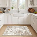 2x4 Rug Washable Runner Rug: Small Abstract Modern Non-Slip Soft Accent Doormat - Image 3