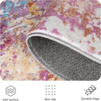 5x7 Area Rugs, Abstract Modern Ultra Soft Washable Rug, Non Slip Carpet - Image 5