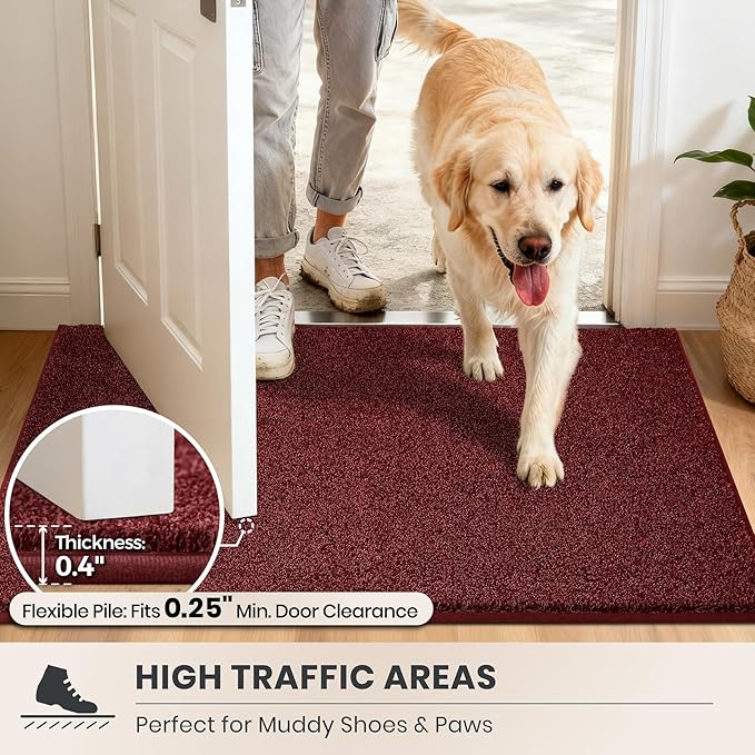 PURRUGS Dirt Trapping Door Mat 31.5" x 47", Non-Slip Machine Washable Entryway - Image 6