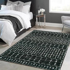 Lahome Moroccan Black Rug for Living Room Washable Area Rug 5x7 Non-Slip - Image 6