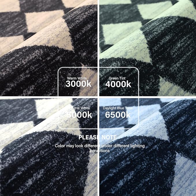 Checkered Kitchen Runner Rug 2x8 Black and White, Hallway Non Slip Washable - Image 5