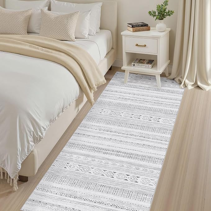 cotiled Hallway 2.6x8 Runner Rugs: Washable Boho Rugs - Image 3