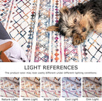 KUTA Boho Living Room Rug 8x10, Moroccan Multi-Color Washable Area Rugs Non Slip - Image 4