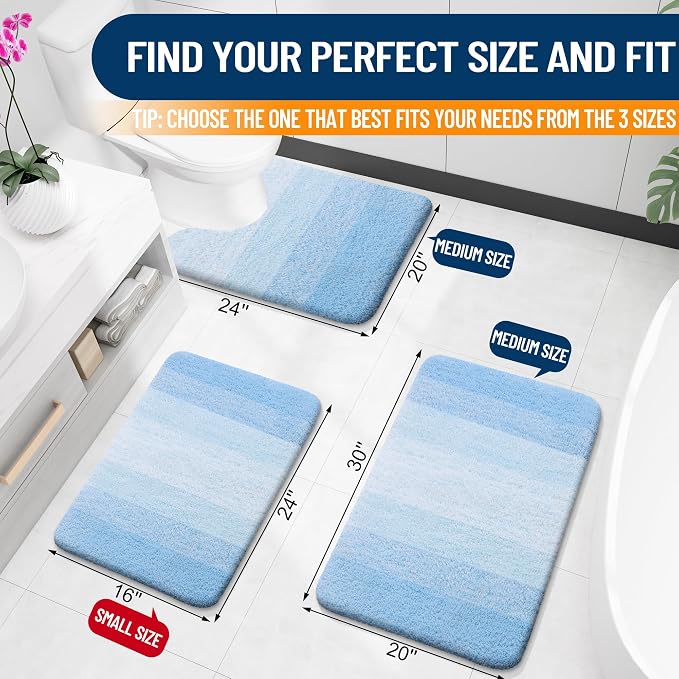 OLANLY Large Bathroom Rugs Mat 50x30, Extra Soft Absorbent Microfiber Bath Rugs - Image 2