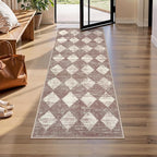 Lahome Zelie Machine Washable Bathroom Rugs Runner, 2x5 Non Slip Entryway Rugs by Lahome