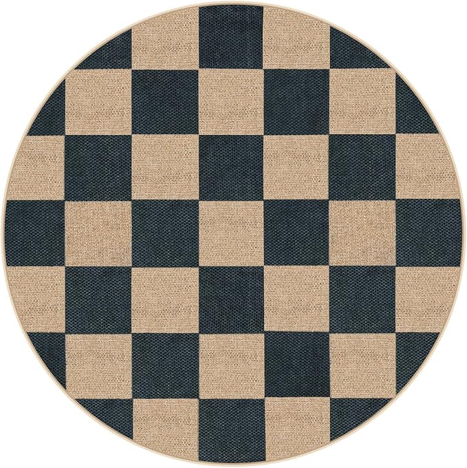 Lahome Checkered Easy Jute Rugs - Image 6