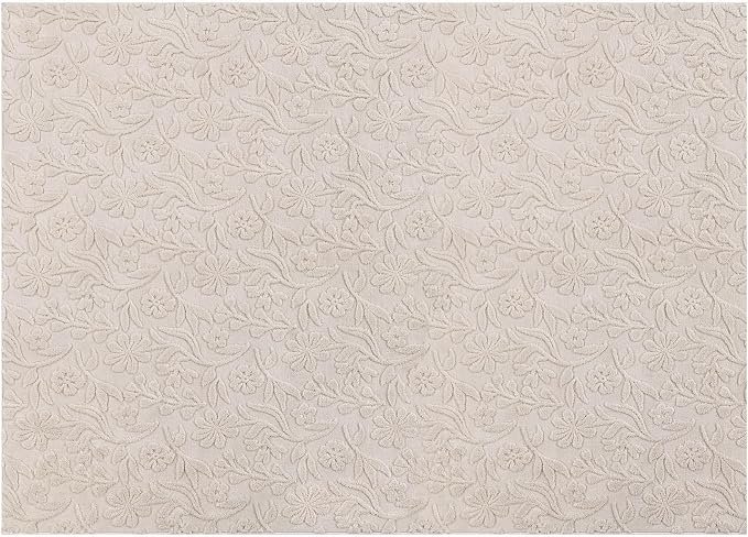Vaukki 5x7 Area Rug for Living Room, Soft Fluffy Washable Modern Floral Indoor - Image 9