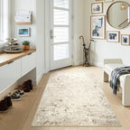 Toneed Abstract Area Rug Modern Washable Rug Soft Non Slip Rug Low Pile - Image 2