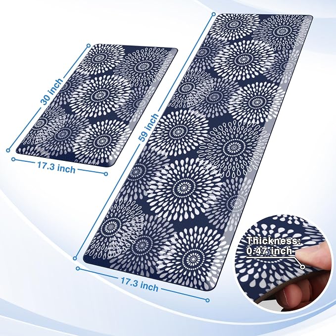LuxStep Kitchen Mats for Floor, 0.47 inch Thicker Cushioned Rug Anti-Fatigue - Image 3
