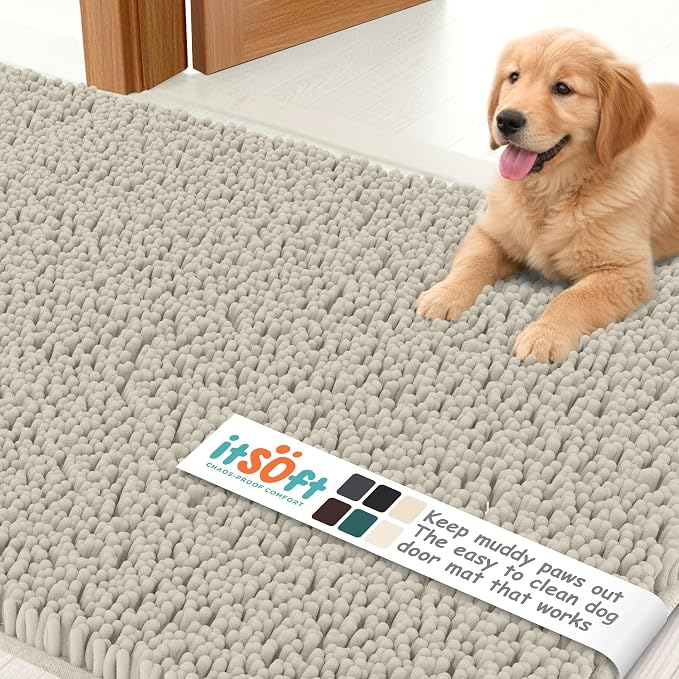 Dog Rugs for Muddy Paws 59x21 | Cleaner Mud Free Floors | Muddy Dogs Mats for by ITSOFT