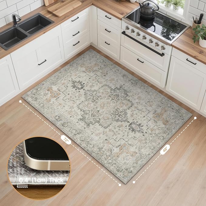 GENIMO Kitchen Mats for Floor, Washable Anti Fatigue Mat for Cushioned - Image 2