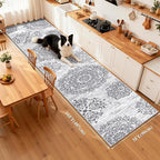 HEBE Hallway Runner Rug 3'x16' Washable Vintage Distressed Area Rugs Non Slip - Image 2