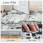 8x10 Area Rugs for Living Room, Abstract Neutral Washable Bedroom Rug, Modern - Image 2