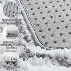 ONASAR Area Rugs for Bedroom Living Room, Fluffy 4x6 White and Grey Throw Rug - Image 4