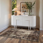 Entrance Rugs Indoor 2x3 Brown Entry Rug Washable Abstract Coffee Small Area - Image 3