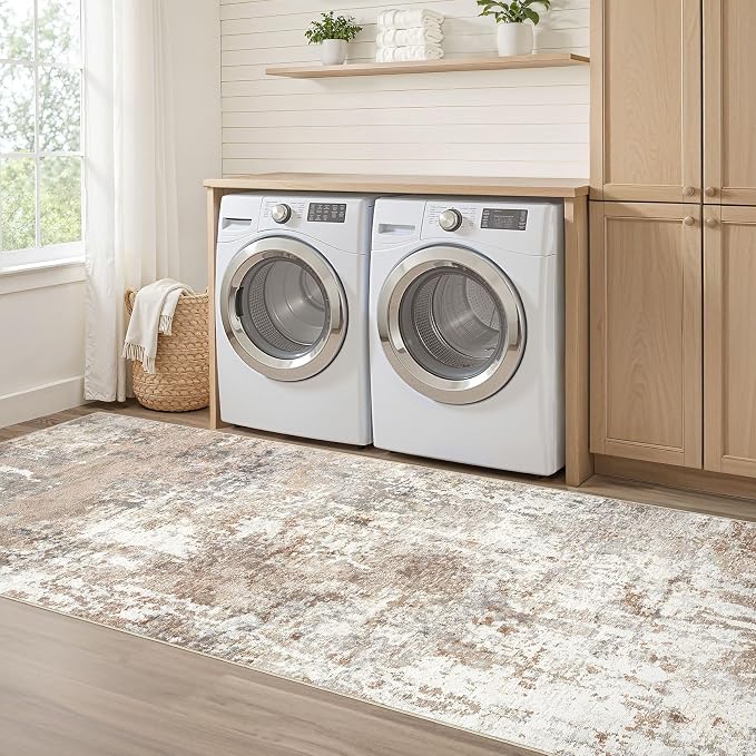 Runner Rug Kitchen Washable Rugs: 2x10 Non-Slip Abstract Soft Modern Stain - Image 7
