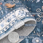 Yamaziot Washable Runner Rug 2x3 – Floral Non Slip Small Entryway Rug - Image 6
