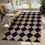 Lahome Colette Checkered Easy Jute Entry Rug, 3x5 Black Outdoor Patio Rug - Image 8