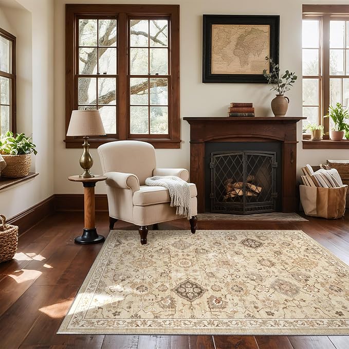 Washable Entryway Small Area Rugs: Door Mat Indoor Entrance 3x5 Rug Stain - Image 2