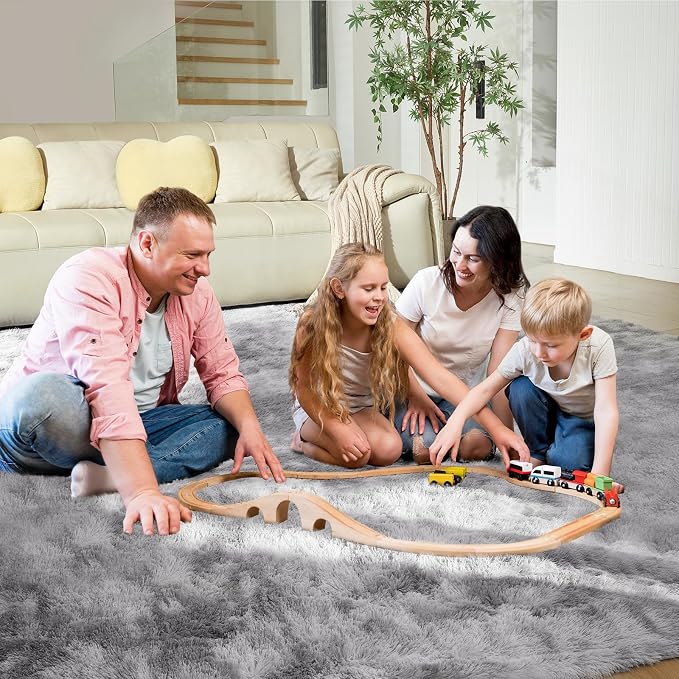 5X8 Ultra Soft Rug for Living Room, 5X8 Fluffy Shag Area Rug for Bedroom - Image 5