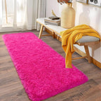 Soft Shag Runner Rugs for Girls Bedroom, 2x6 Hot Pink Fluffy Throw Area Rug Non - Image 8