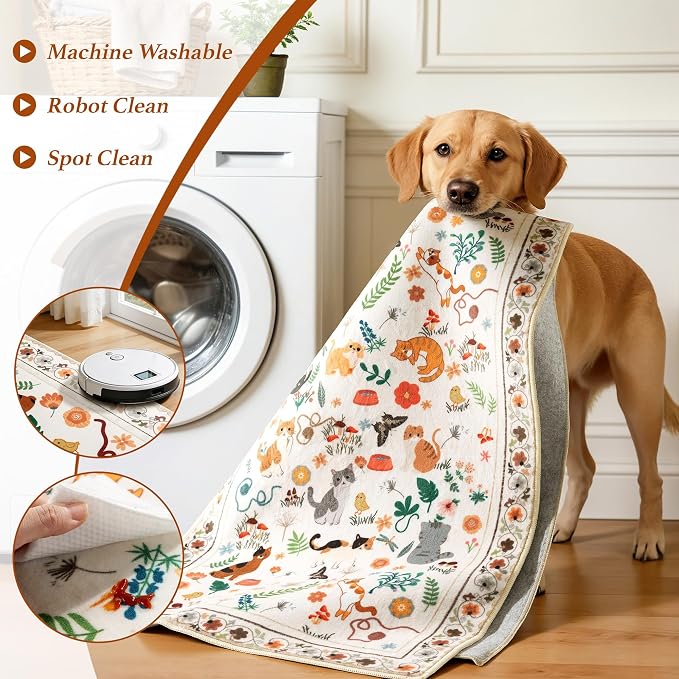 LIANLAM 2x6 Cat Themed Runner Rug - Image 5